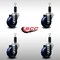Service Caster 3.5'' SS Solid Poly Wheel Swivel 1-1/8'' Expanding Stem Caster Set, 4PK SCC-SSEX20S3514-SPUS-118-4 - alternate 4